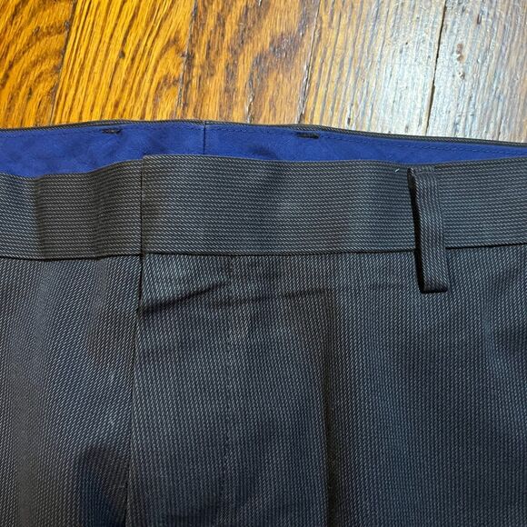 Banana Republic Mens 36x32 Non-Iron Tailored Slim Fit Dress Pants Trousers Navy - Picture 3 of 11